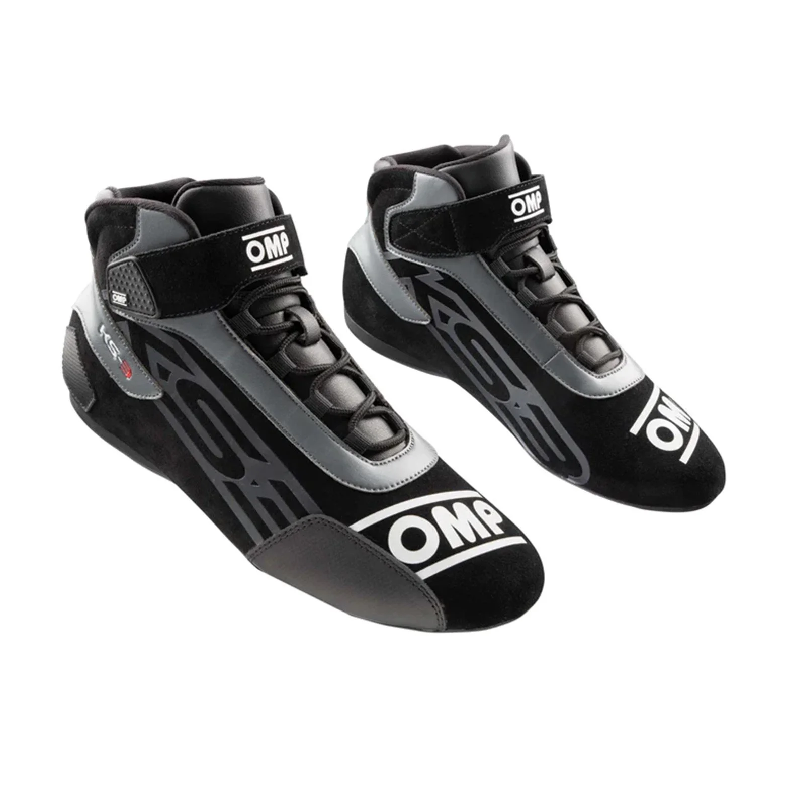 OMP カートシューズ KS-3－Fluo Yellow/Black OMP KS-3 SHOES ブラック×グレー×イエロー EURO42 (約27.0cm相当